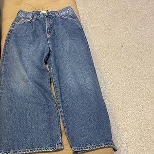 Mango Classic Denim Wide Leg Jeans